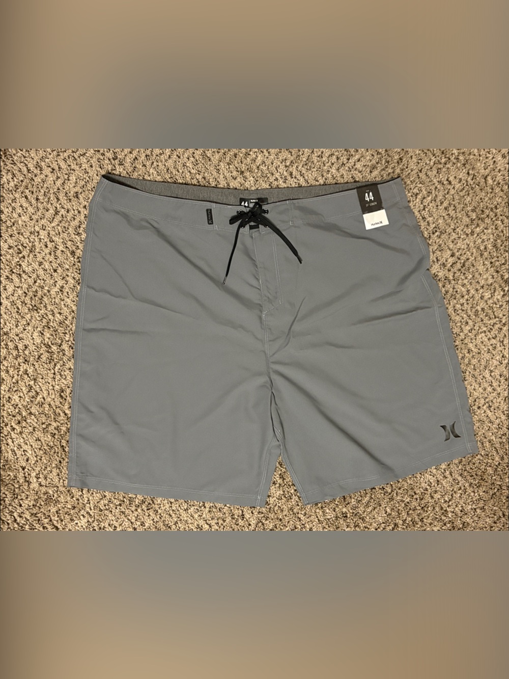 Hurley Gray Swim/Board Shorts with Drawstring Waist